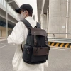 Trendy men's retro canvas backpack, men's casual large-capacity backpack, high school and college student bags, computer bags Specification image
